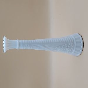 VINTAGE MILK GLASS BUD VASE Single Stem 9 inches in height.